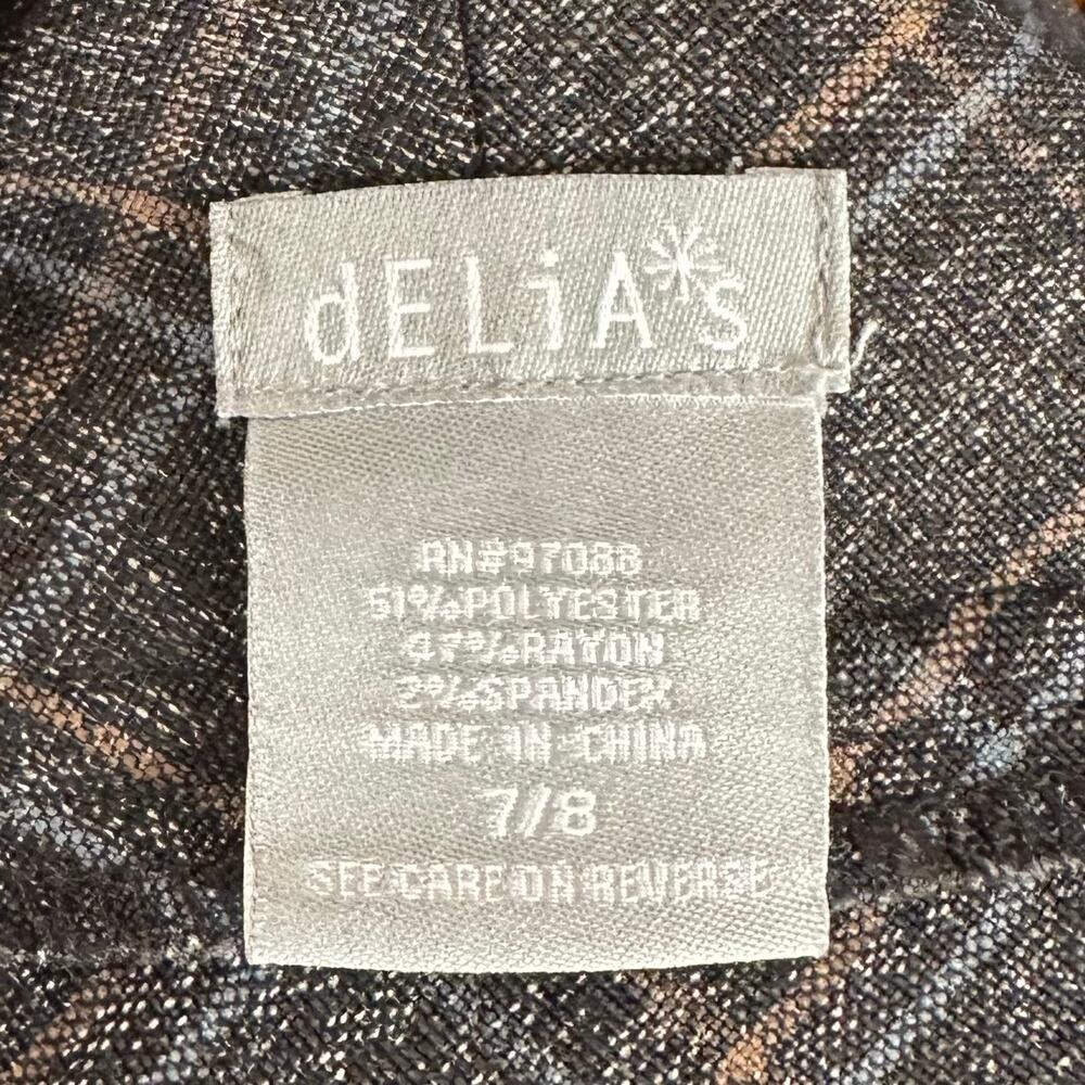 Delia's Y2K Ashleigh Mini Skirt Gray Plaid Size 7/8 - Picture 5 of 5